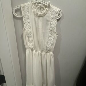 Monteau White Lace Kids Formal Dress
